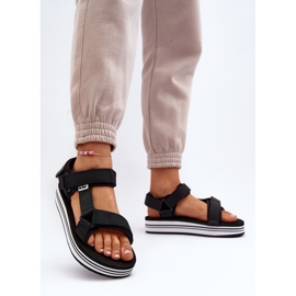 Damskie Sandały Na Platformie Lee Cooper LCW-24-05-2753 Czarne 6