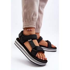 Damskie Sandały Na Platformie Lee Cooper LCW-24-05-2753 Czarne 11