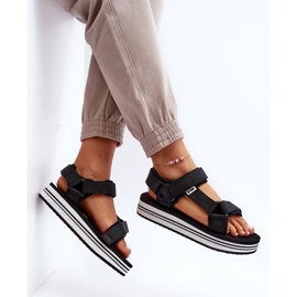 Damskie Sandały Na Platformie Lee Cooper LCW-24-05-2753 Czarne 3