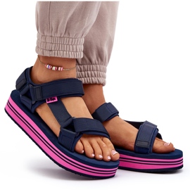 Damskie Sandały Na Platformie Lee Cooper LCW-24-05-2754L Granatowe niebieskie 9