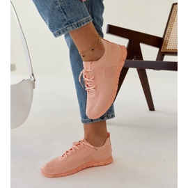 Różowe materiałowe sneakersy Erminio 2