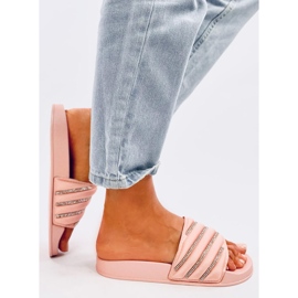 Klapki damskie Jaime Pink różowe 2