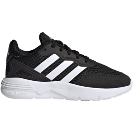 Buty adidas Nebzed Lifestyle Lace Running Jr HQ6144 czarne 1