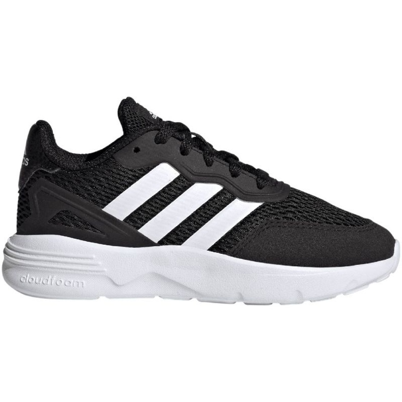 Buty adidas Nebzed Lifestyle Lace Running Jr HQ6144 czarne 1