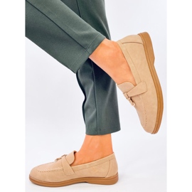 Mokasyny damskie Antonisa Khaki beżowy 1