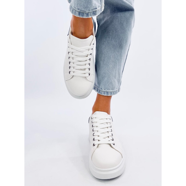 Sneakersy damskie Raclei Black białe 1