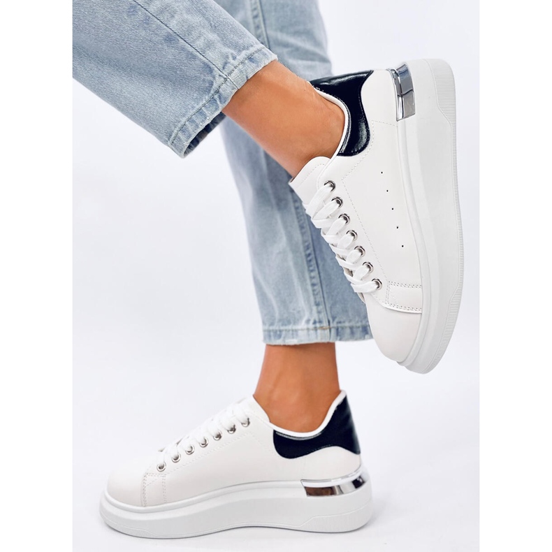 Sneakersy damskie Raclei Black białe 2