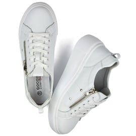 Białe skórzane buty sportowe damskie 1