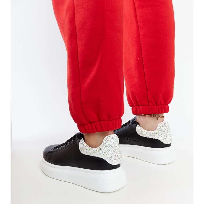 Czarne sneakersy na platformie GOE JJ2N4052 1