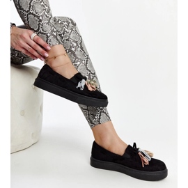 Czarne półbuty z kolorowymi chwostami Adaldrida 1