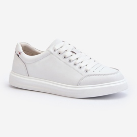 Vinceza Damskie Sneakersy Skóra Naturalna Białe Dimpna 1
