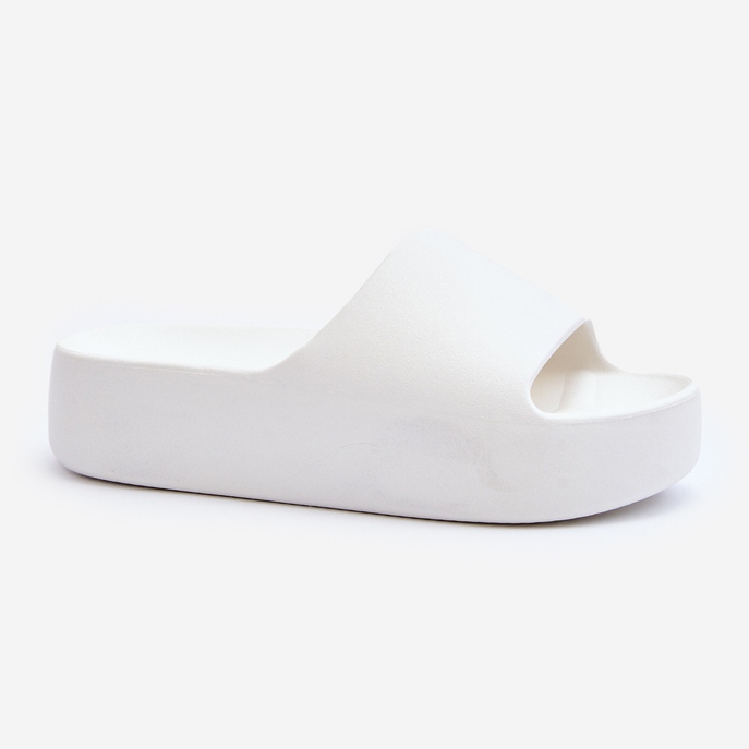 Damskie Klapki Na Grubej Podeszwie Białe Oreithano 1