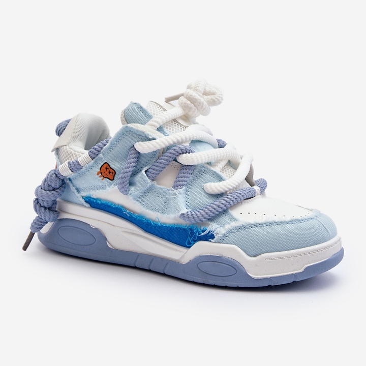 Damskie Sneakersy Z Grubym Sznurowaniem Niebieskie Miatora 1