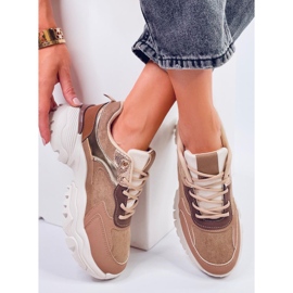 Sneakersy damskie Bolms Khaki brązowe 1
