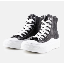 Czarne trampki na platformie Frederick 1