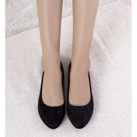 Czarne błyszczące baleriny damskie Julie 1