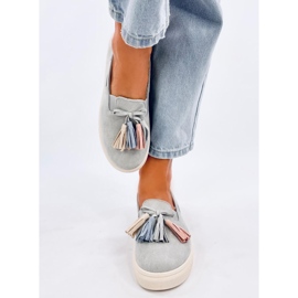 Trampki z frędzlami Salma Grey szare 2