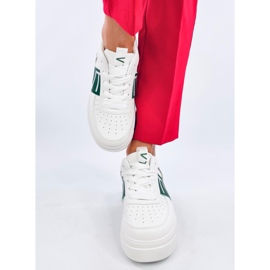 Sneakersy na platformie Sterry White Green białe 1