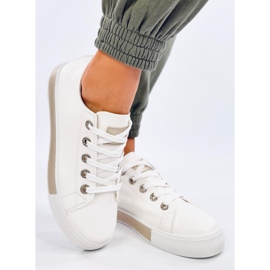 Trampki damskie Rounds White Gold białe 2
