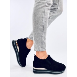 Półbuty na ukrytym koturnie Boult Black czarne 2