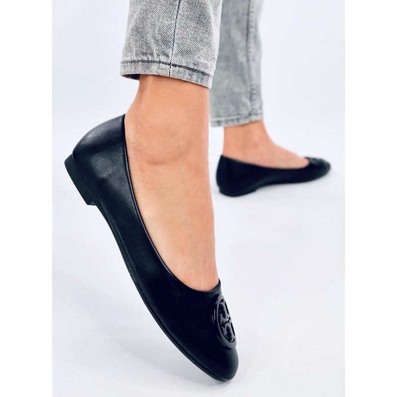Baleriny eleganckie Irvina Black czarne 2