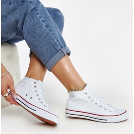 Białe wysokie trampki Eliska 1