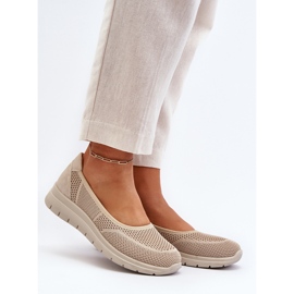 Baleriny Na Platformie I Koturnie Beżowe Aviaba beżowy 2