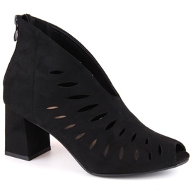 Zamszowe botki Potocki W WOL225A czarne 1