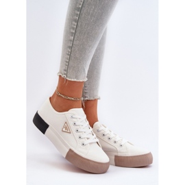 Niskie Trampki Damskie Białe Enalae 2