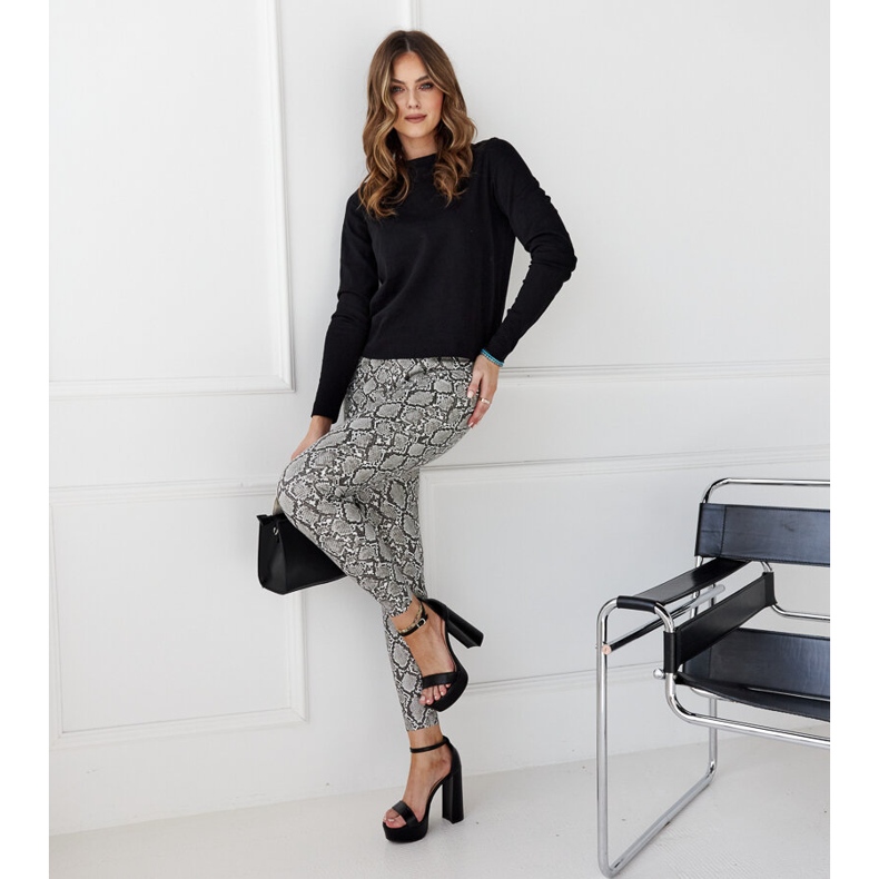 Czarne sandały na wysokim słupku Sille 1