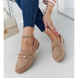 Brązowe mokasyny z klamerką Erminia 1