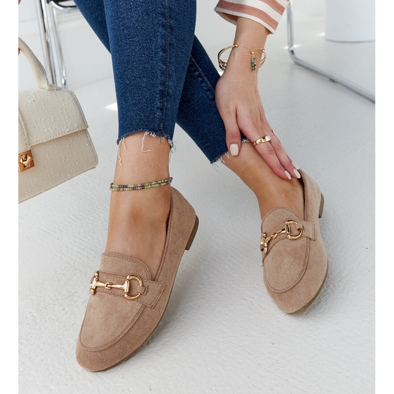 Brązowe mokasyny z klamerką Erminia 1