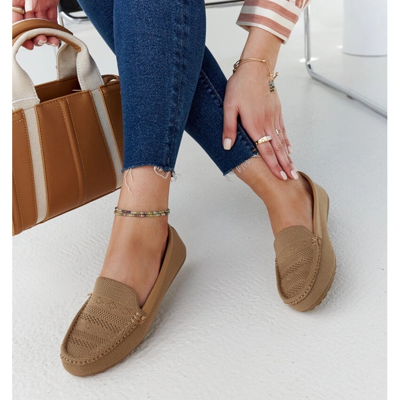 Brązowe materiałowe mokasyny Fiammetta 1