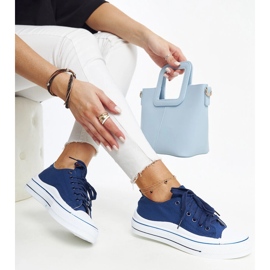 Granatowe trampki na platformie Anbarin niebieskie 1