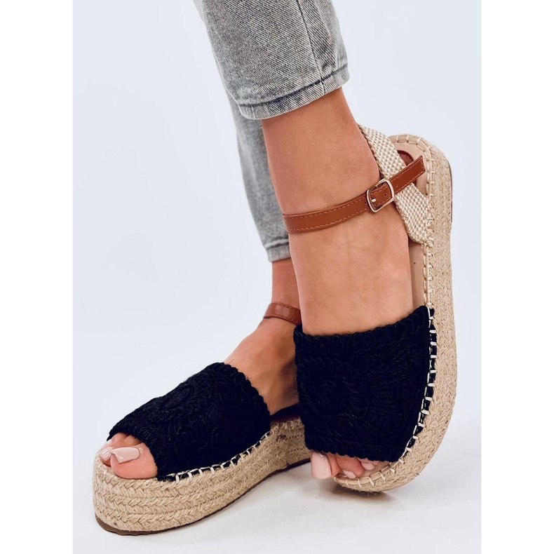 Sandałki espadryle Boho Ingram Black czarne 2