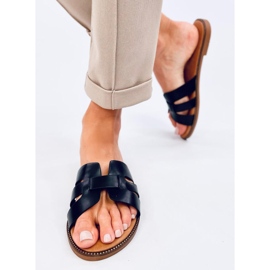 Klapki damskie Charnes Black czarne 1