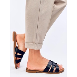 Klapki damskie Charnes Black czarne 2