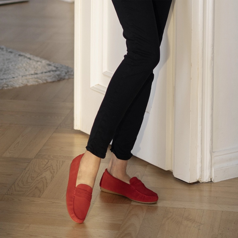 Marco Shoes Mokasyny Vigo czerwone 1