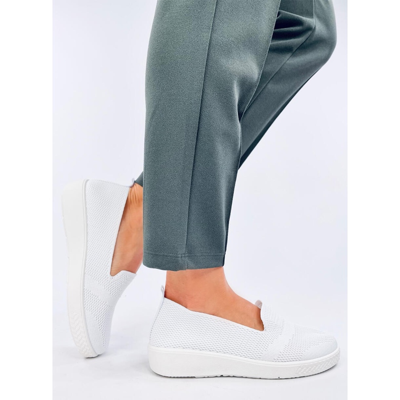 Tenisówki skarpetkowe Combe White białe 2