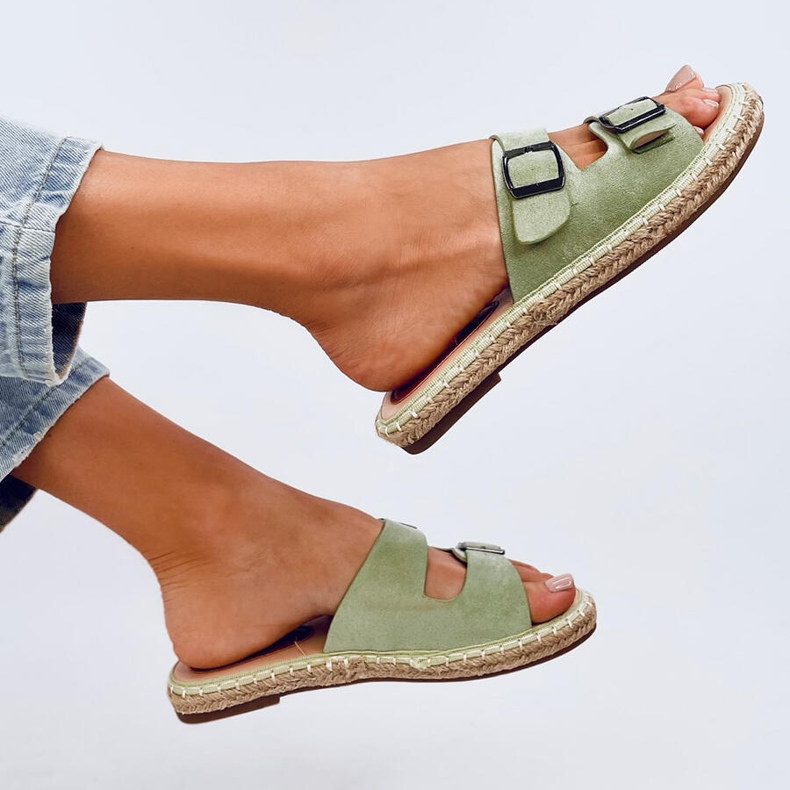Klapki espadryle Maina Green zielone 1