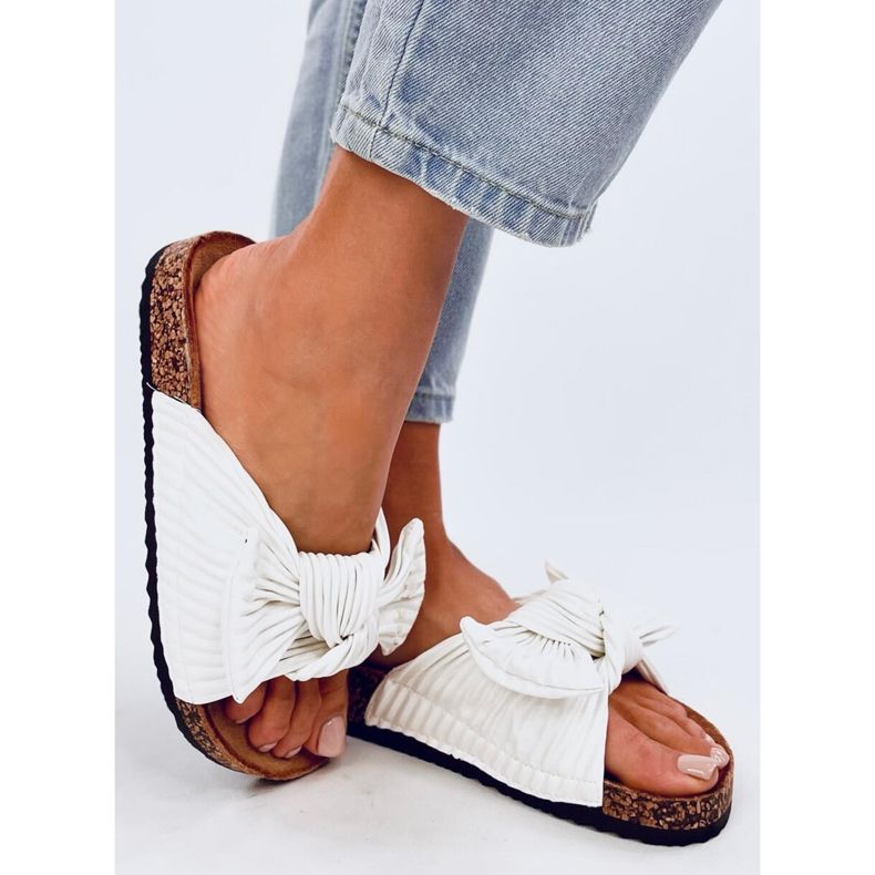 Klapki korkowe Moss White białe 2