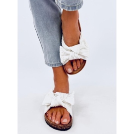 Klapki korkowe Moss White białe 1