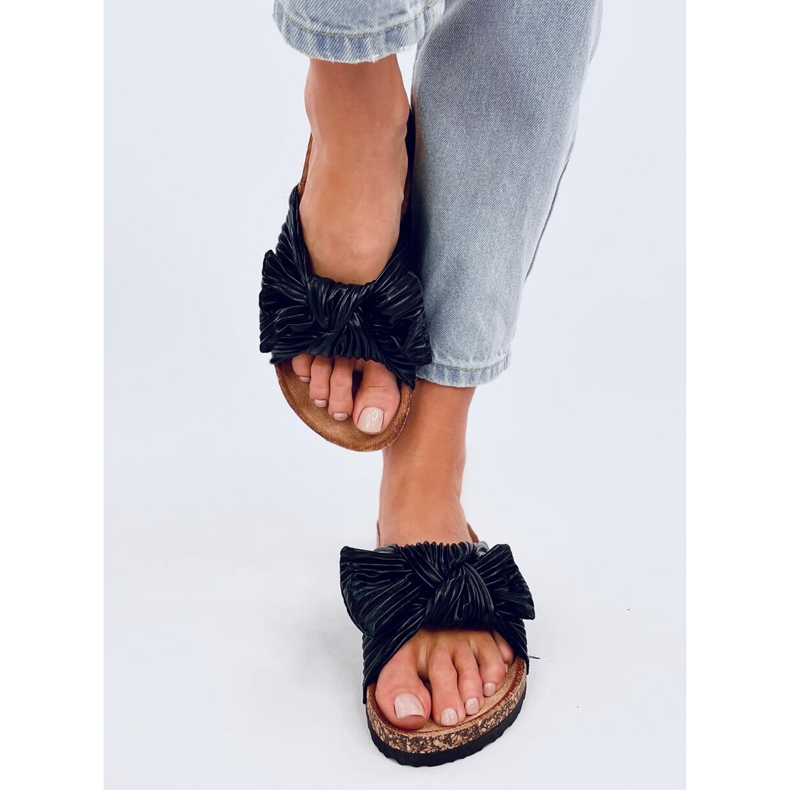 Klapki korkowe Moss Black czarne 1