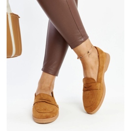 Brązowe zamszowe mokasyny Nibras 1