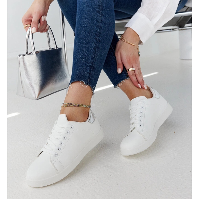 Białe trampki na platformie Hagosa 1