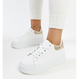 Białe buty sportowe na platformie Ottavia 2