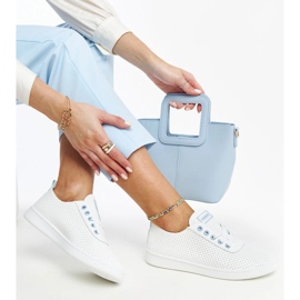 Białe trampki eko-skórzane Yusra 1