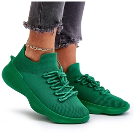 Wsuwane Buty Sportowe Damskie Zielone Juhitha 7