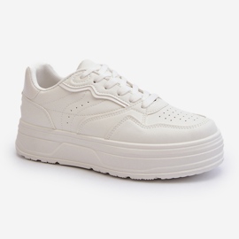 Sneakersy Damskie Na Platformie Białe Axivana 2