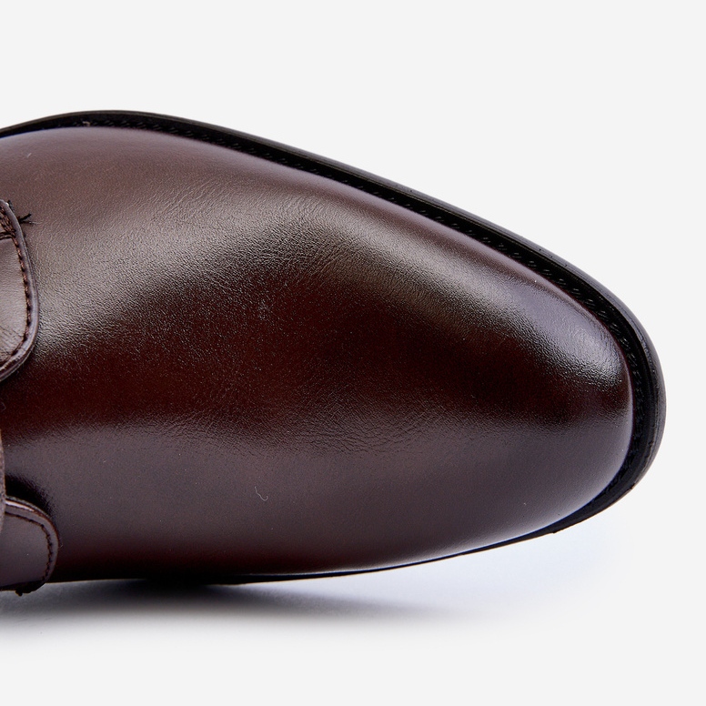 Męskie Eleganckie Półbuty Brązowe Jenavee 1